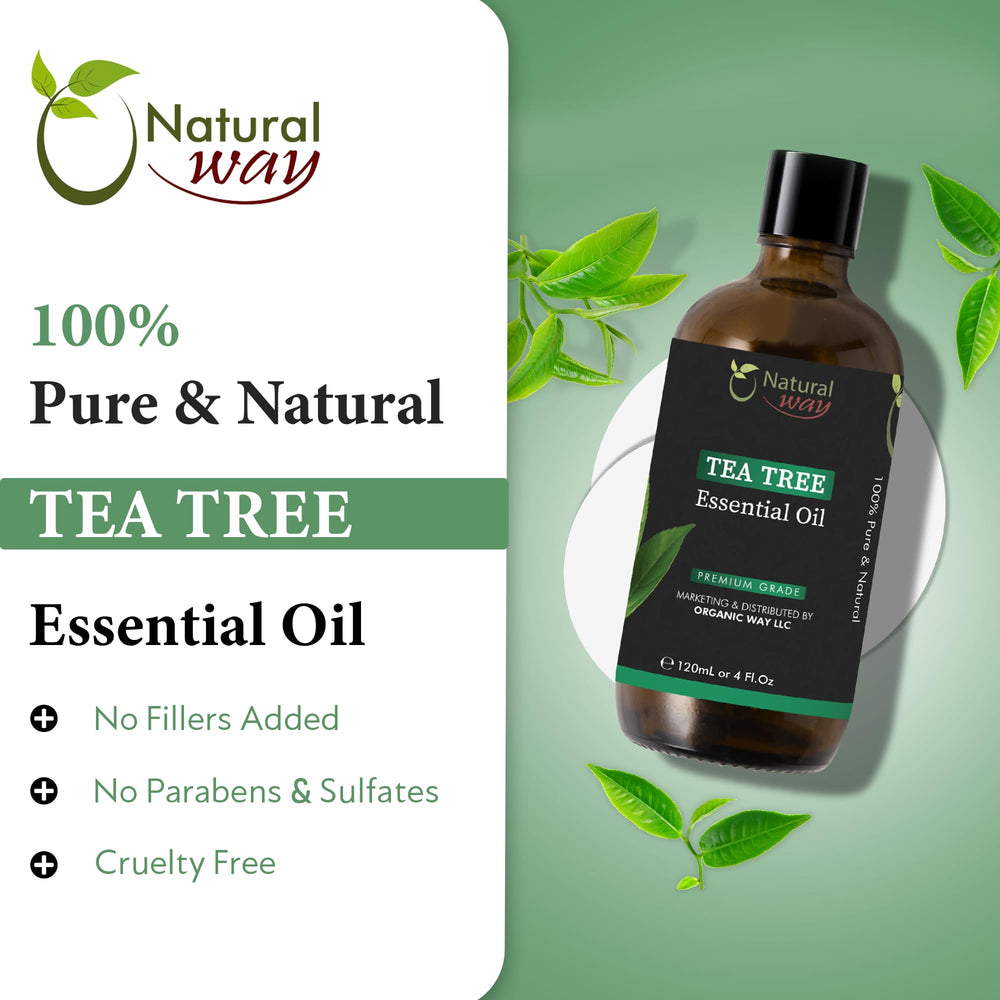 Organic Way Tea Tree Oil diffuser ready for refreshing room aroma.