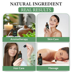 Organic Way Tea Tree Oil hair-growth application supports scalp vitality.