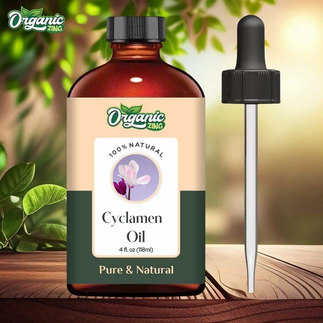 Organic Zing Cyclamen Oil flowers steam distillation yields floral fragrance
