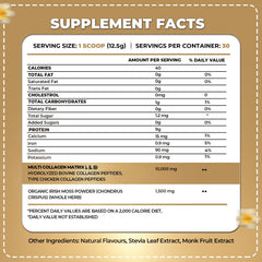 Organics Nature collagen powder vanilla caramel scoop ready for daily mix