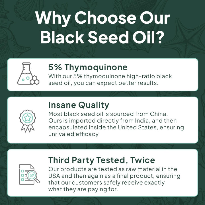 Organics Ocean Better Black Seed Oil bulk pack offers convenient long-term supply.