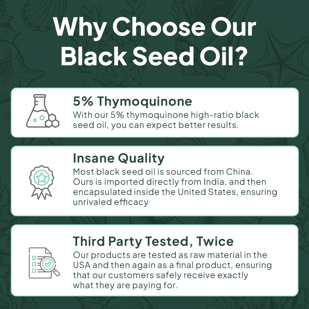 Organics Ocean Better Black Seed Oil bulk pack offers convenient long-term supply.