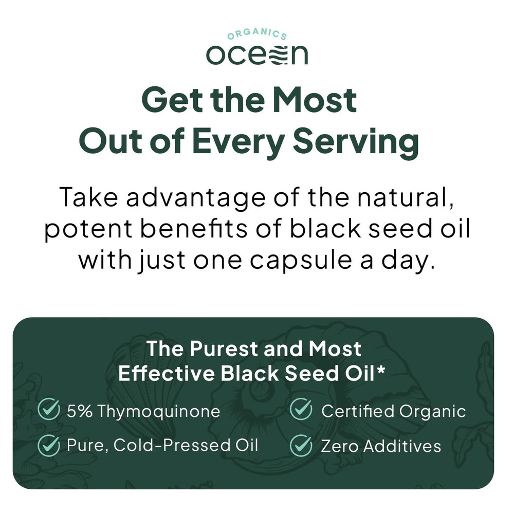 Organics Ocean packaging illustrates brain and lung support concepts.