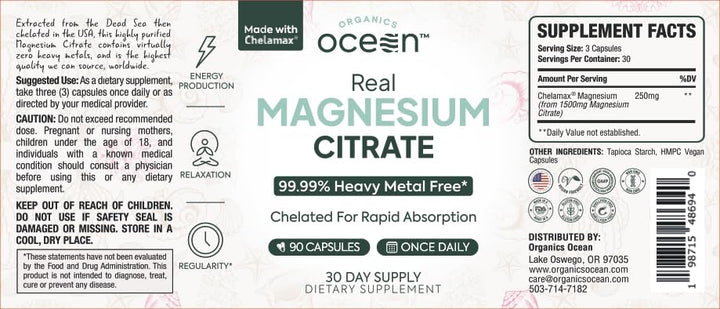 Organics Ocean Real Magnesium Citrate consumption scene supports daily routine.