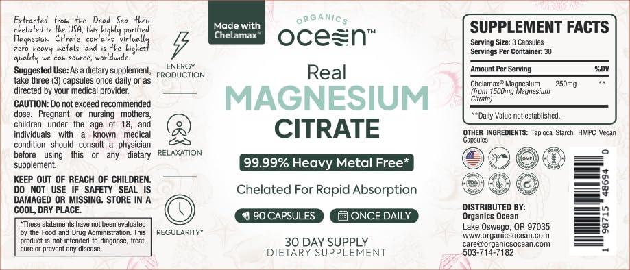 Organics Ocean Real Magnesium Citrate consumption scene supports daily routine.