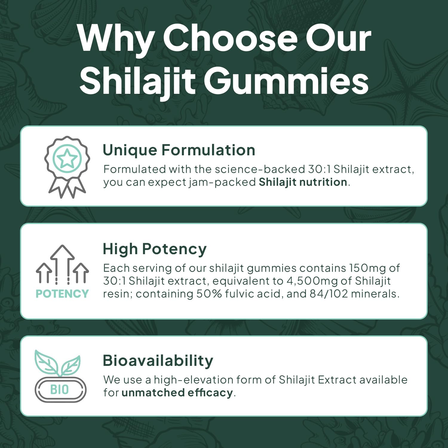 Serving tray signals a strong, measured daily intake of shilajit gummies.