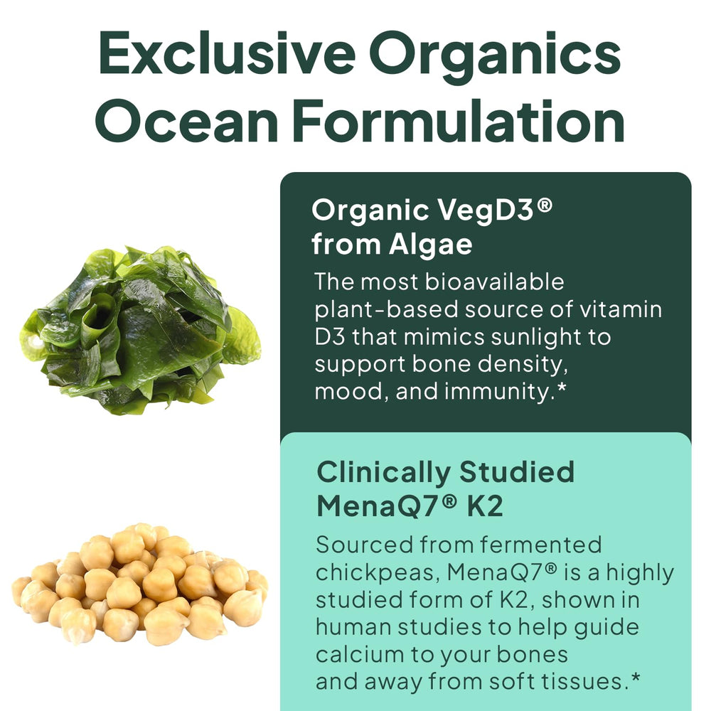 Organics Ocean softgel bottle displayed for convenient daily intake