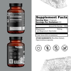 Close-up of Organifi Essential Magnesium Glycinate capsules for gentle, highly absorbable daily use.