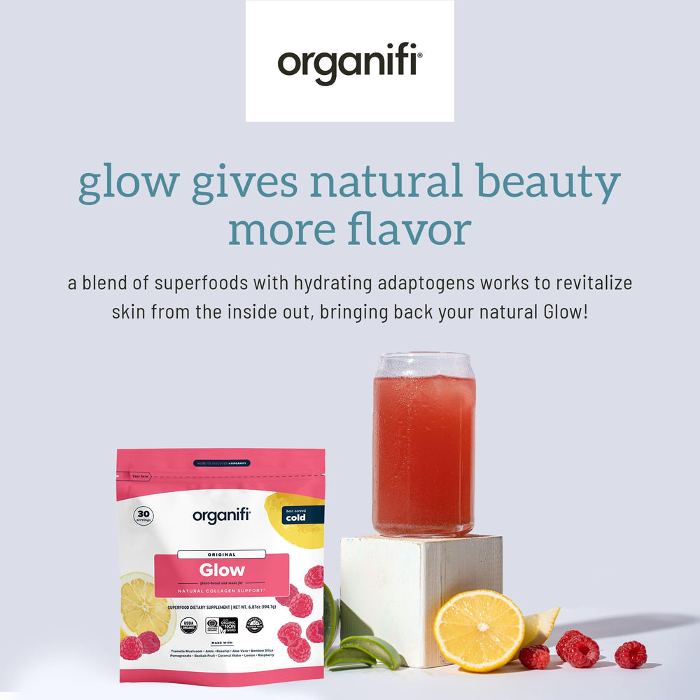 Organifi Glow acerola cherry close-up emphasizing vitamin C.