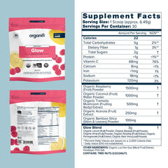 Organifi Glow ingredient blend in a bowl highlighting superfoods.