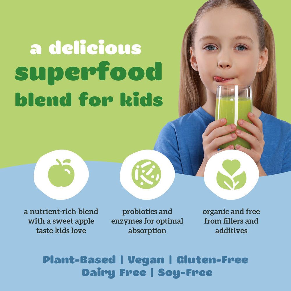 Organifi Kids Easy Greens dissolving in water for a smooth drink.