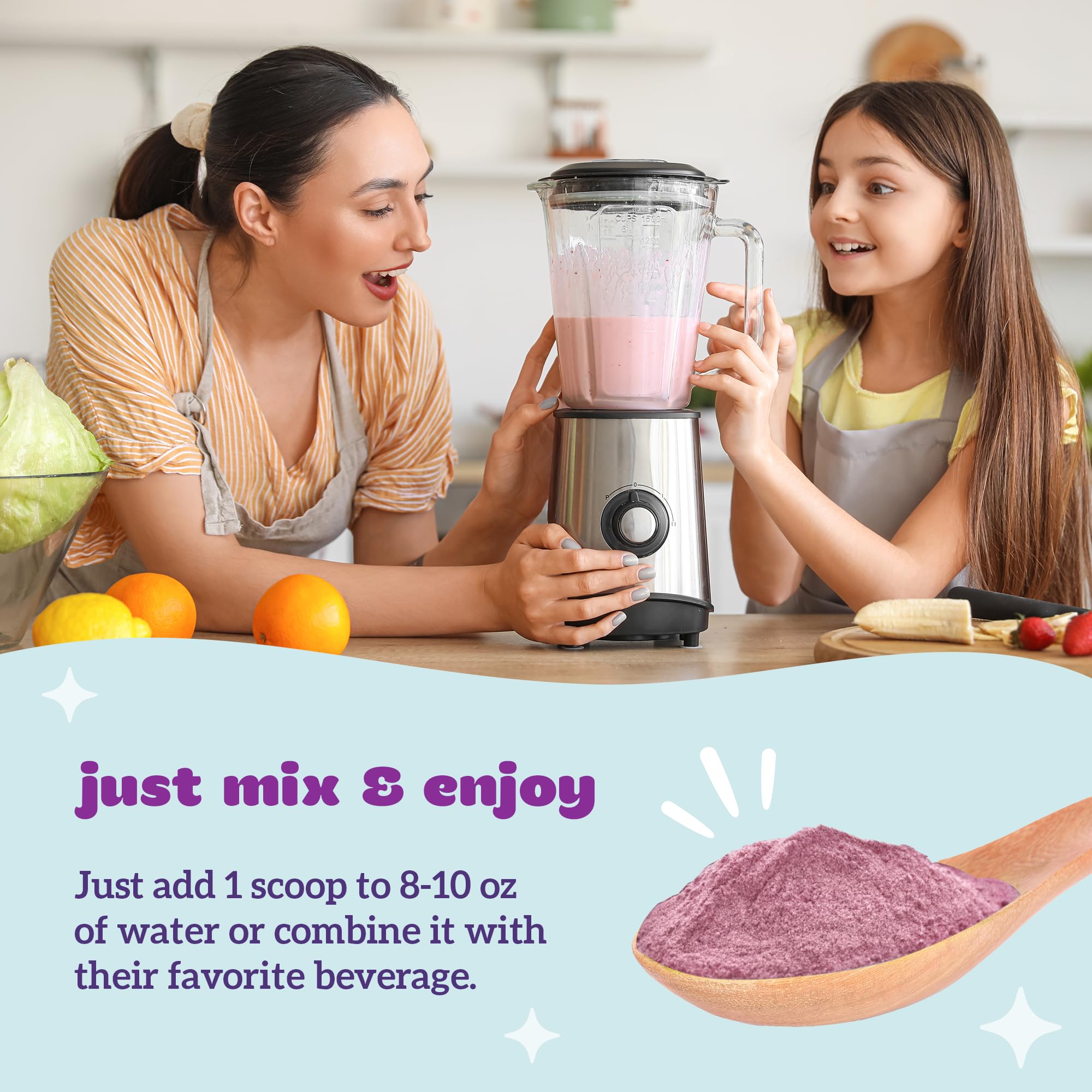 Organifi Kids Protect ingredient panel emphasizes elderberry and zinc.
