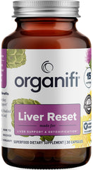 Organifi Liver Reset bottle front view with label and wellness potential.