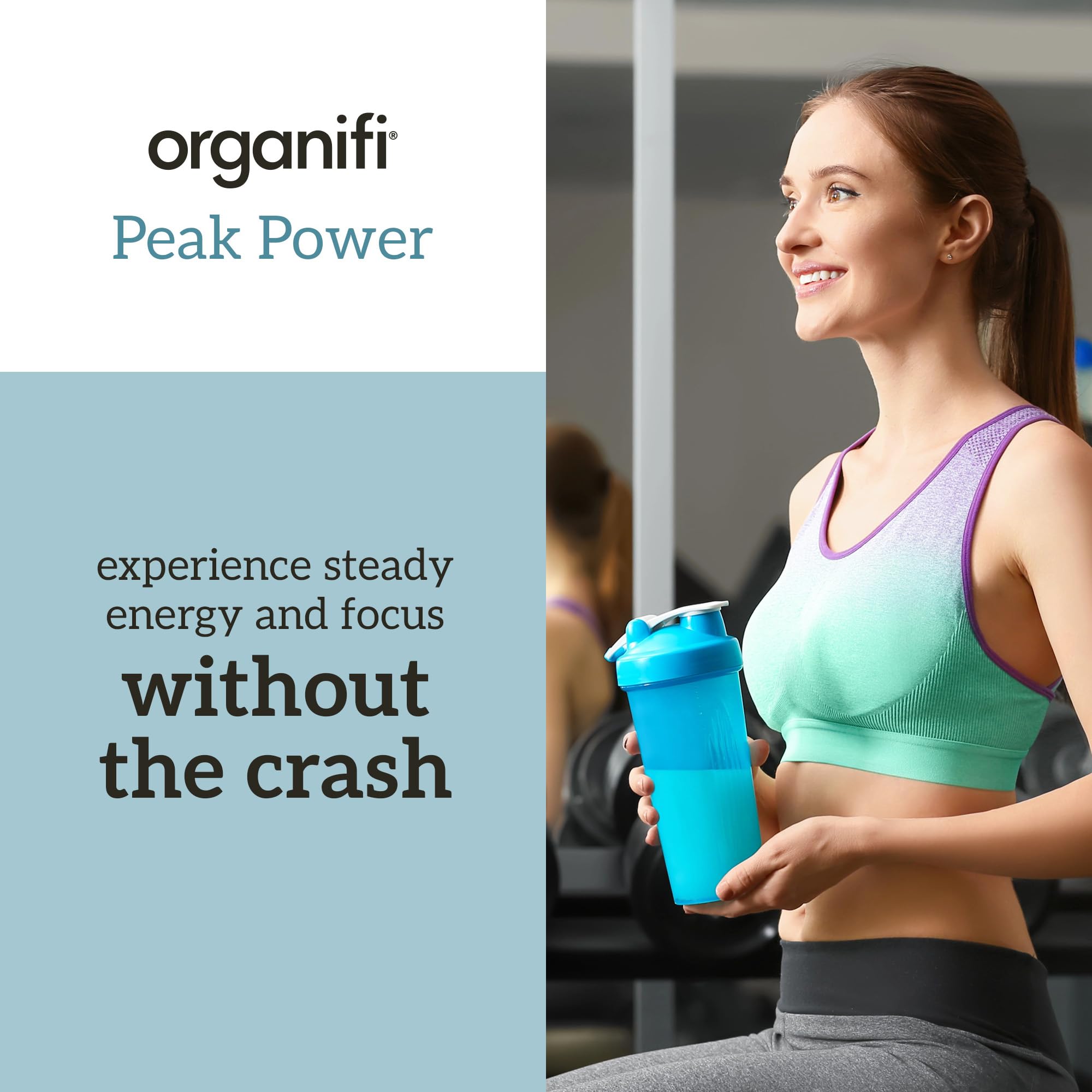 Organifi Peak Power used during workout for steady energy and focus