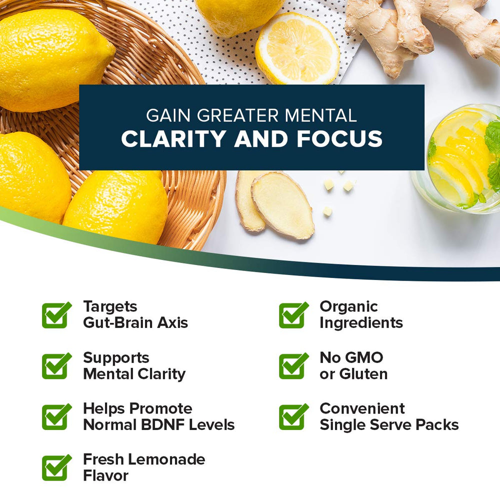 Organifi Pure Smart Packs Lemon in a glass illustrating a refreshing morning routine.