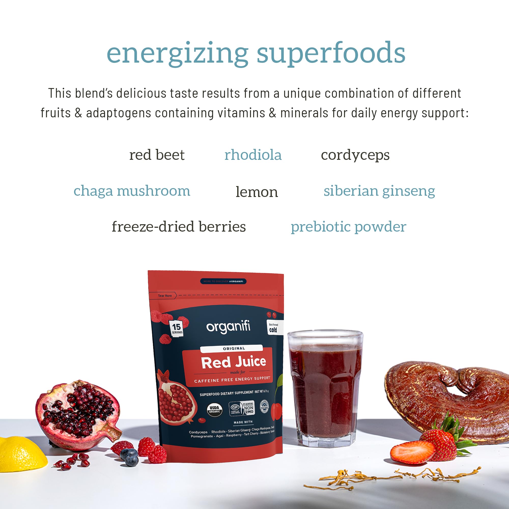 Organifi Red Juice single-serve packets for convenient on-the-go vitality