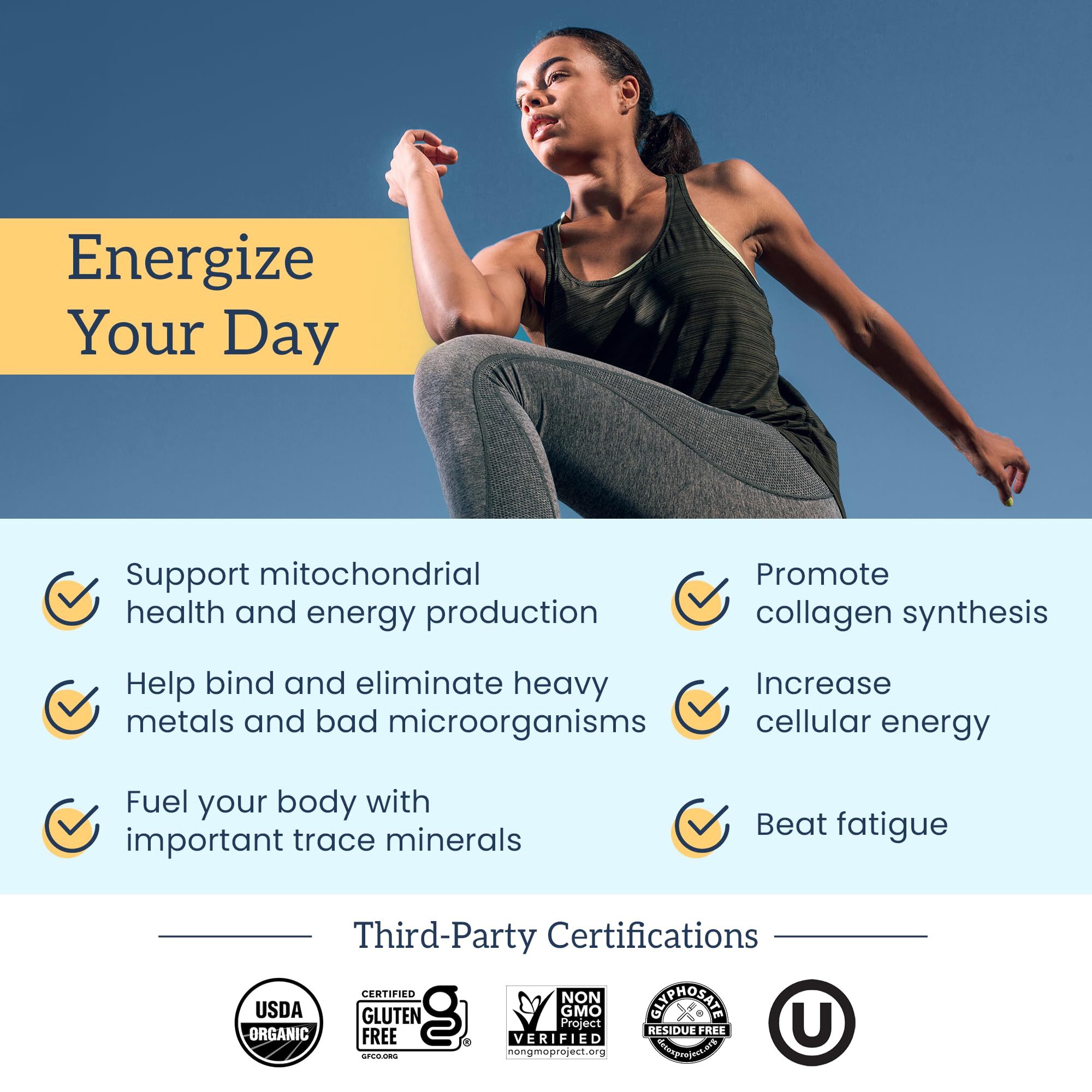 Organifi Shilajit Gummies serving two demonstrates a simple daily dose.