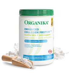 Organika Collagen Enhanced bottle front view for daily collagen routine