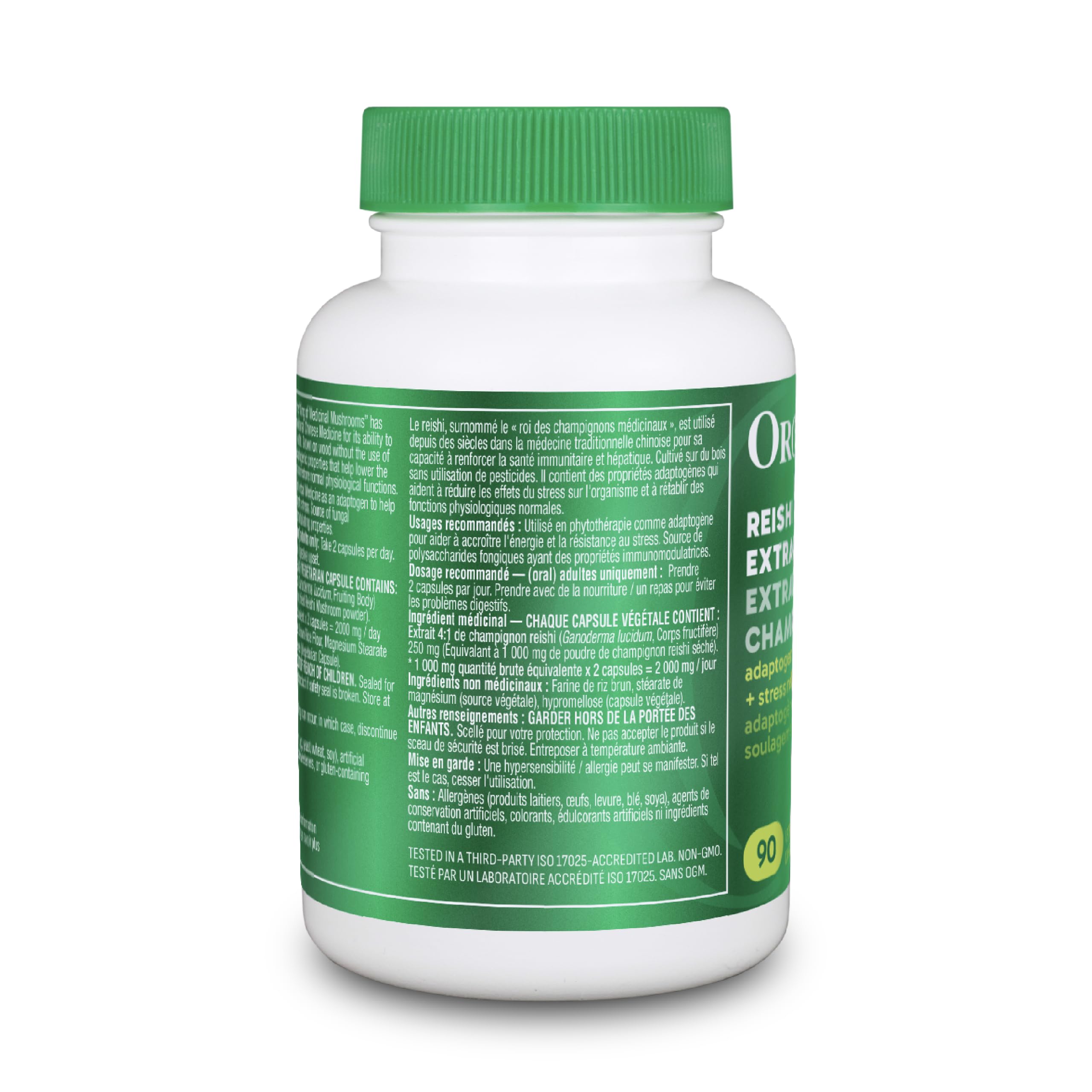 Organika Reishi capsules on bedside table for nightly routine