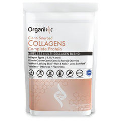 Organixx Collagen Peptides scoop ready for easy mixing into beverages