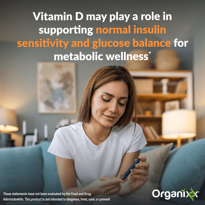 Lifestyle shot of wellness-minded customer incorporating supplement into daily routine.