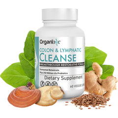 Organixx Lymphatic & Colon Cleanse capsules for convenient probiotic intake.
