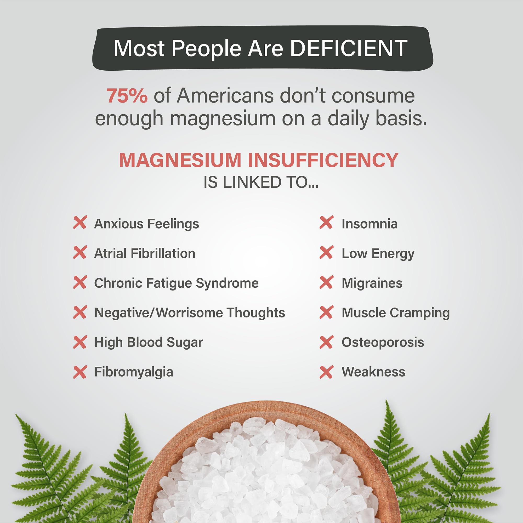 Organixx Magnesium Glycinate bottle back reveals ingredients and usage directions.