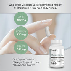 Organixx magnesium glycinate capsules ready for daily use.