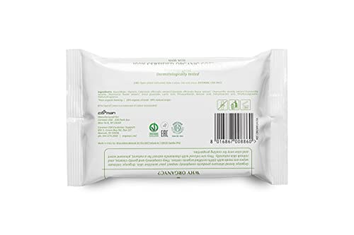 Organyc intimate wipes close-up texture showing soft cotton for gentle care