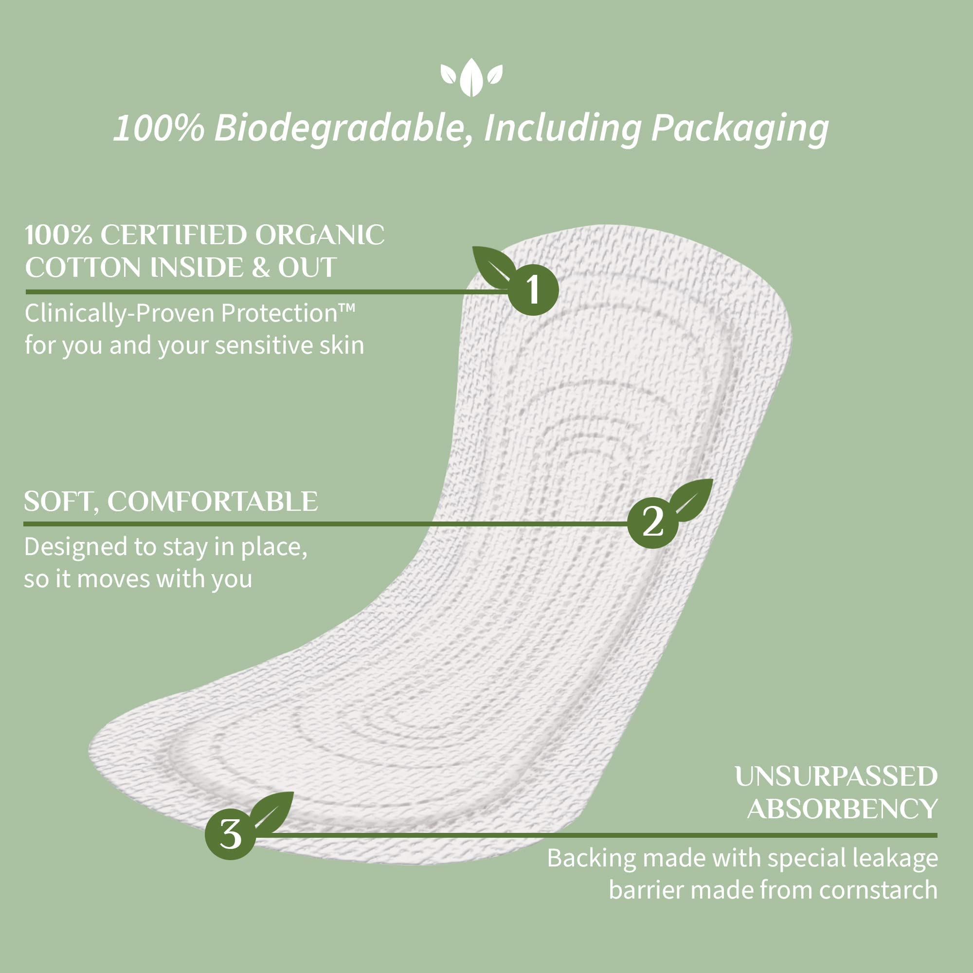 Light Flow+ design supports comfort on lighter days