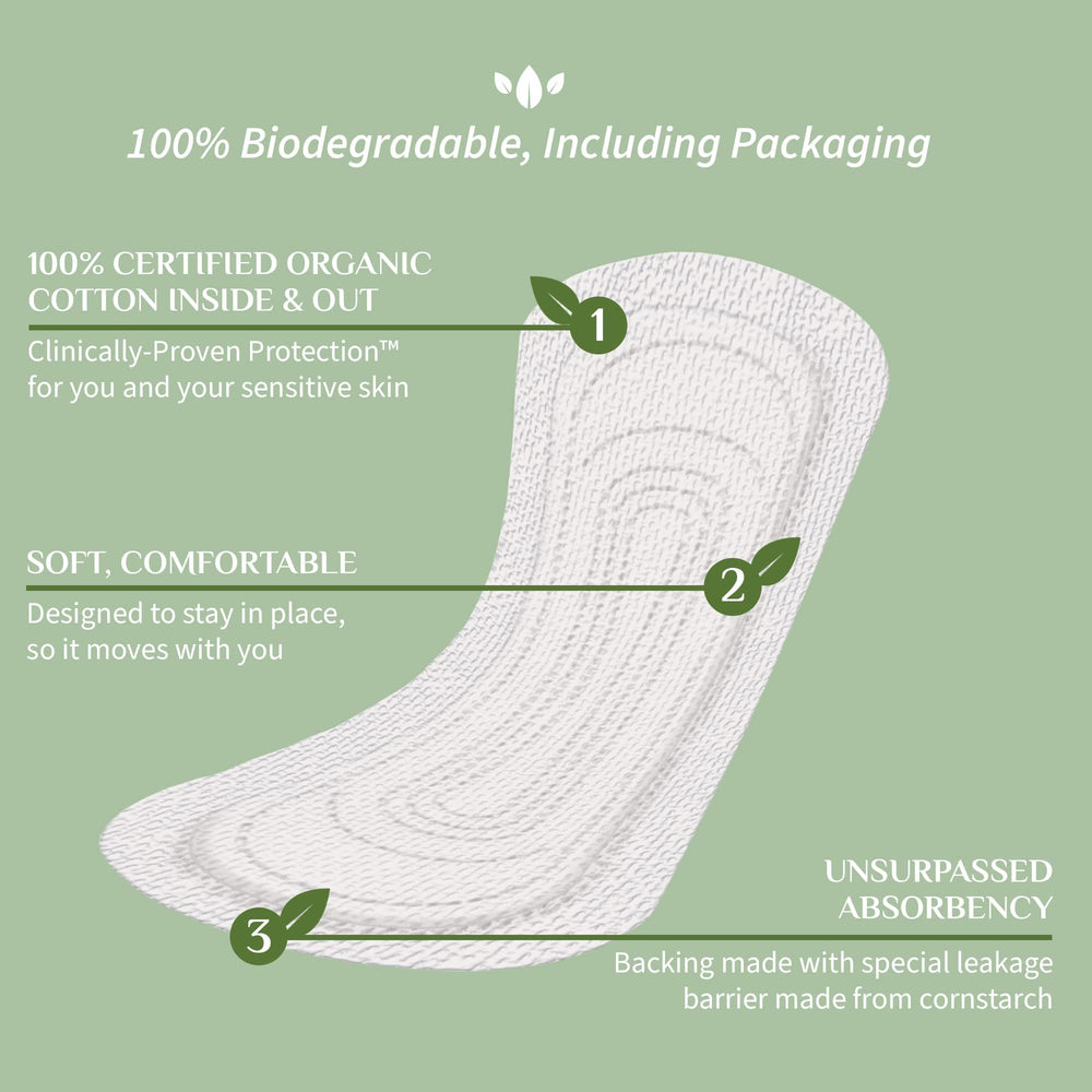 Light Flow+ design supports comfort on lighter days