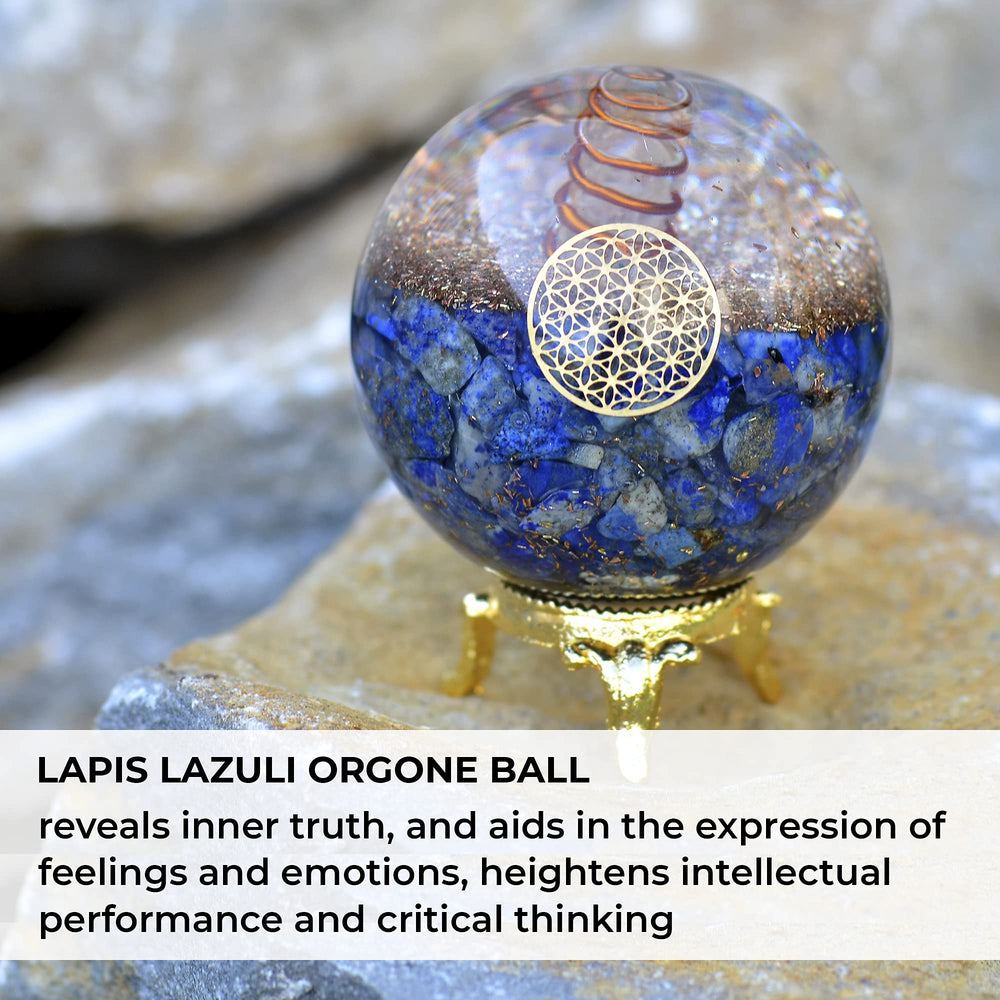 Resin-cast orb shows craftsmanship and durable design.