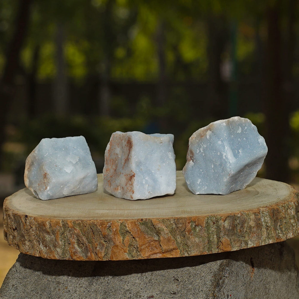 Orgonite Crystals Aquarius Angelite setup aiding creative visualization