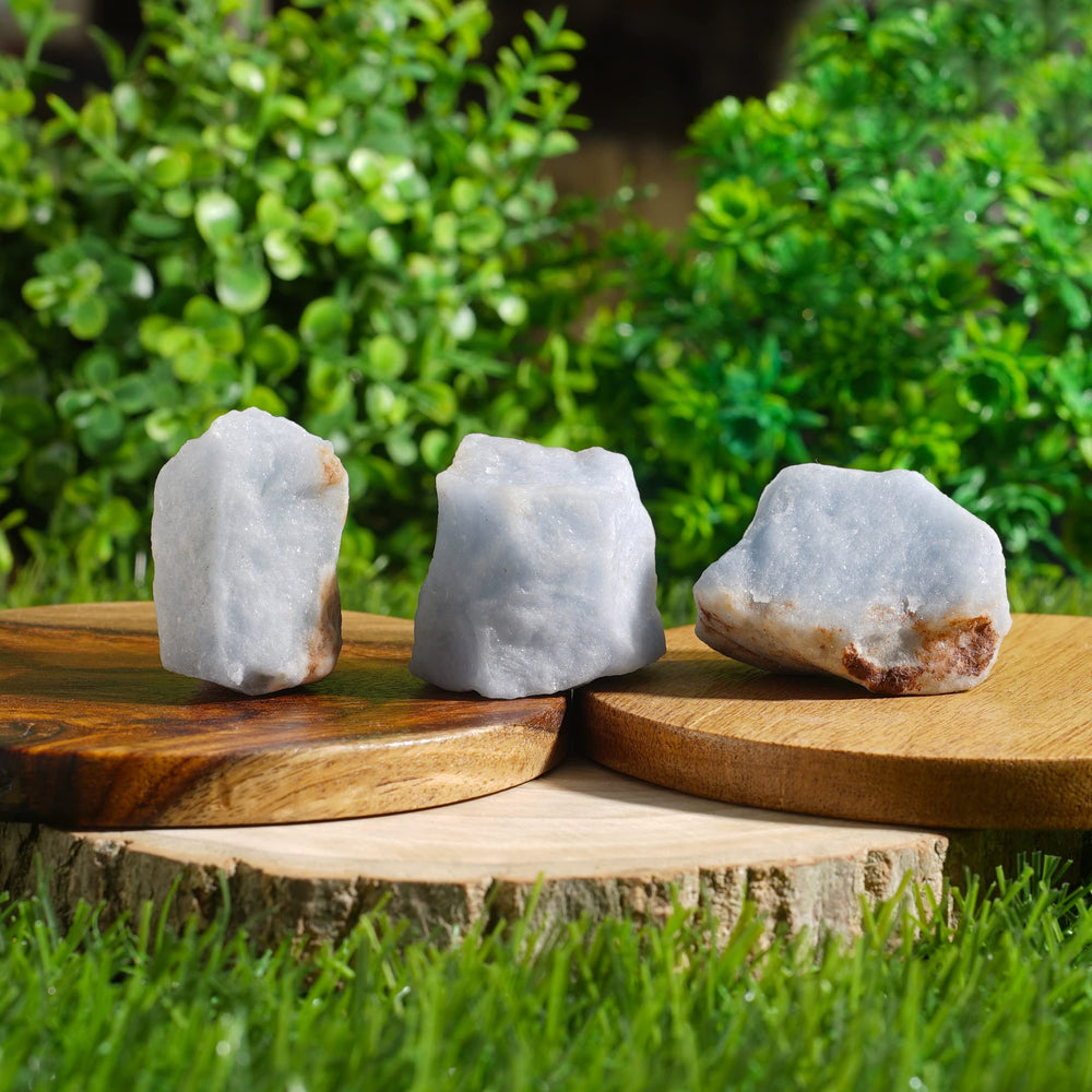 Orgonite Crystals Aquarius Angelite rough stone highlights compassionate clarity
