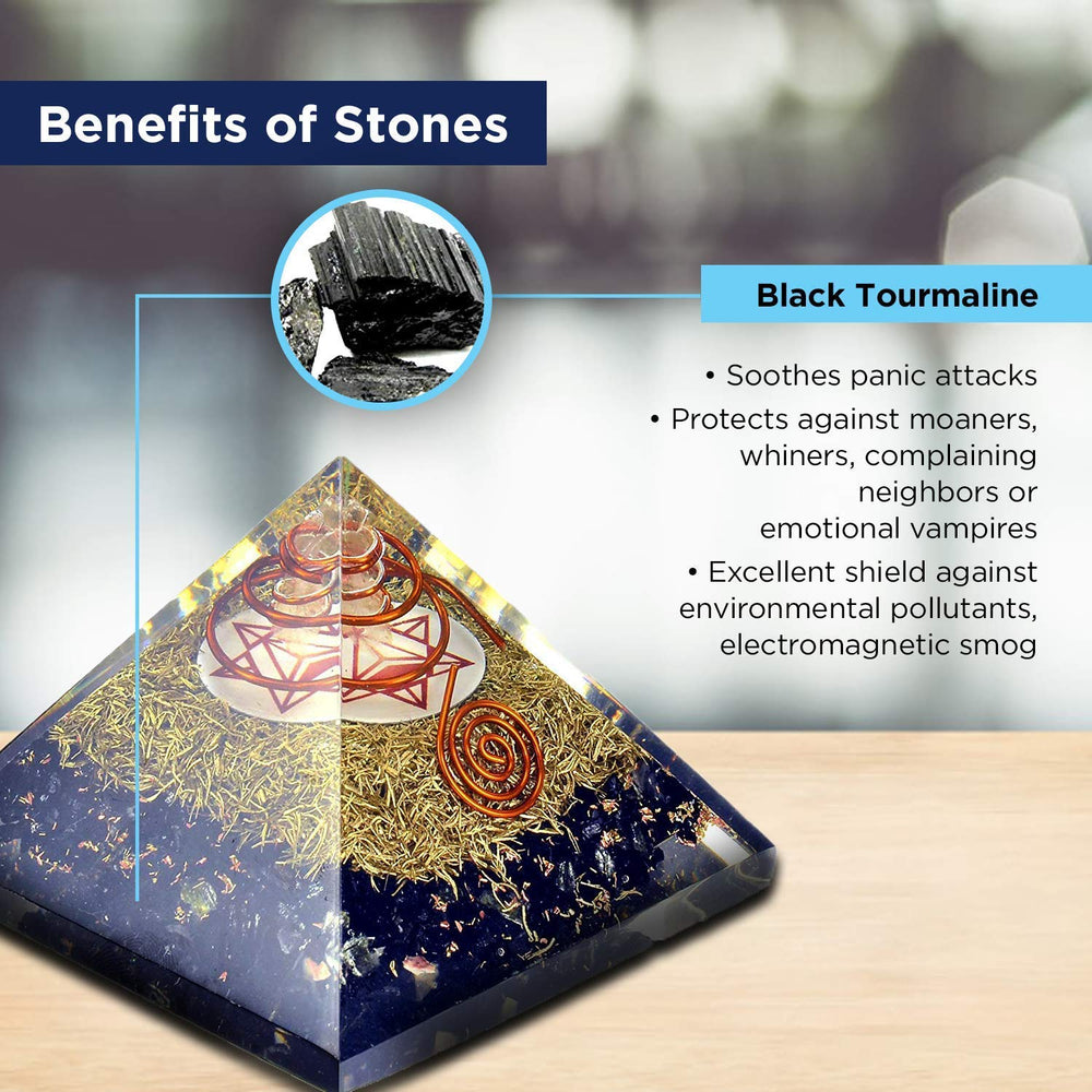 Orgonite Crystals Black Tourmaline detail highlighting protective vibe