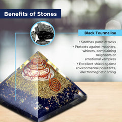 Orgonite Crystals Black Tourmaline detail highlighting protective vibe