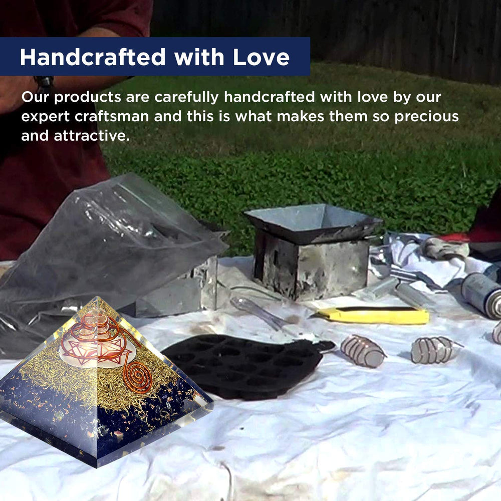 Orgonite Crystals Brass Metal trim adds warm aesthetics and durability