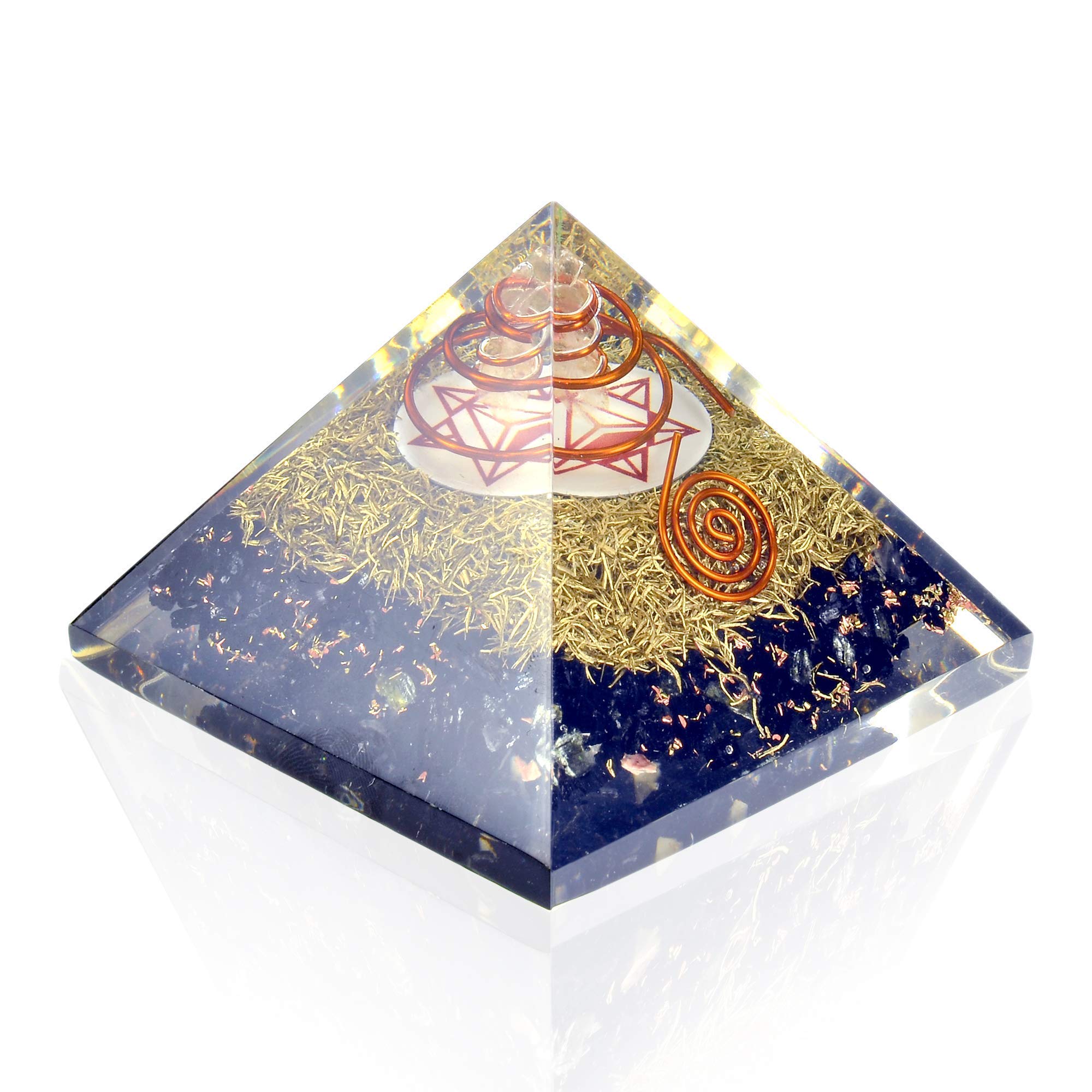Orgonite Crystals Earth Star Symbol pyramid for meditation balance