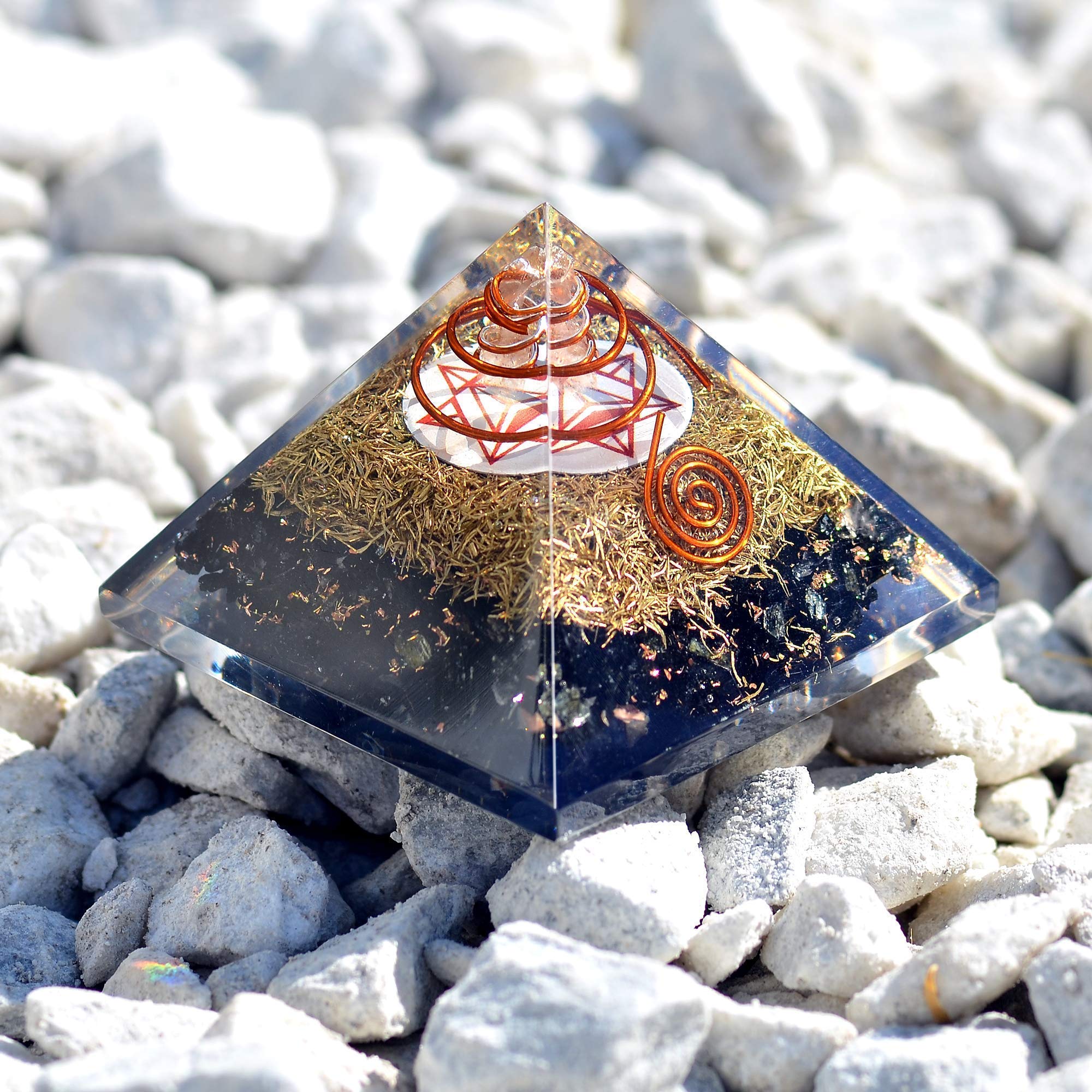 Orgonite Crystals Pyramid for Meditation as a focal point