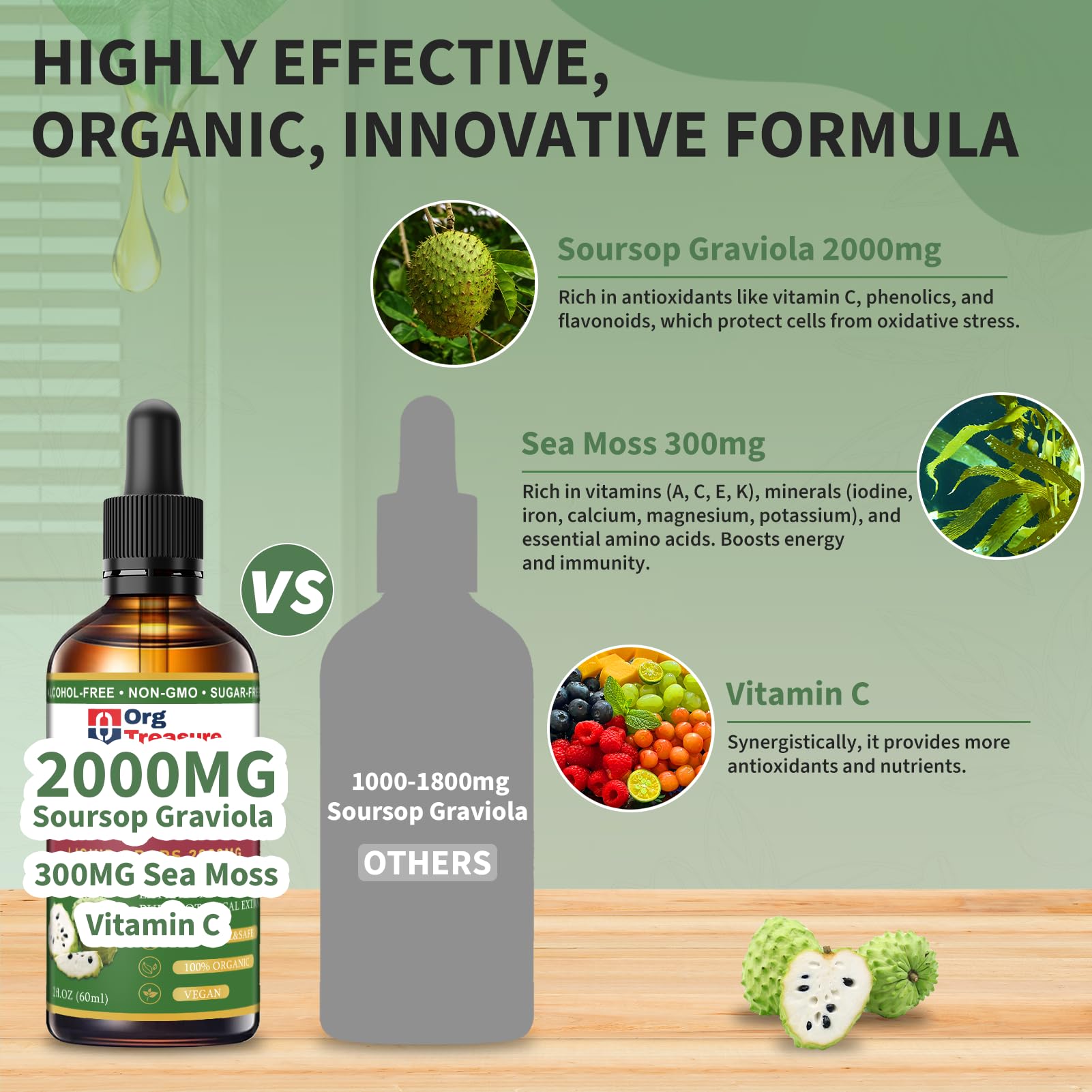 OrgTreasure Sea Moss Extract ingredient spotlight with Vitamin C supports daily vitality