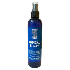 Oriental Herb Company Micronic Silver Topical Mist bottle 8oz for external use on skin and surfaces.