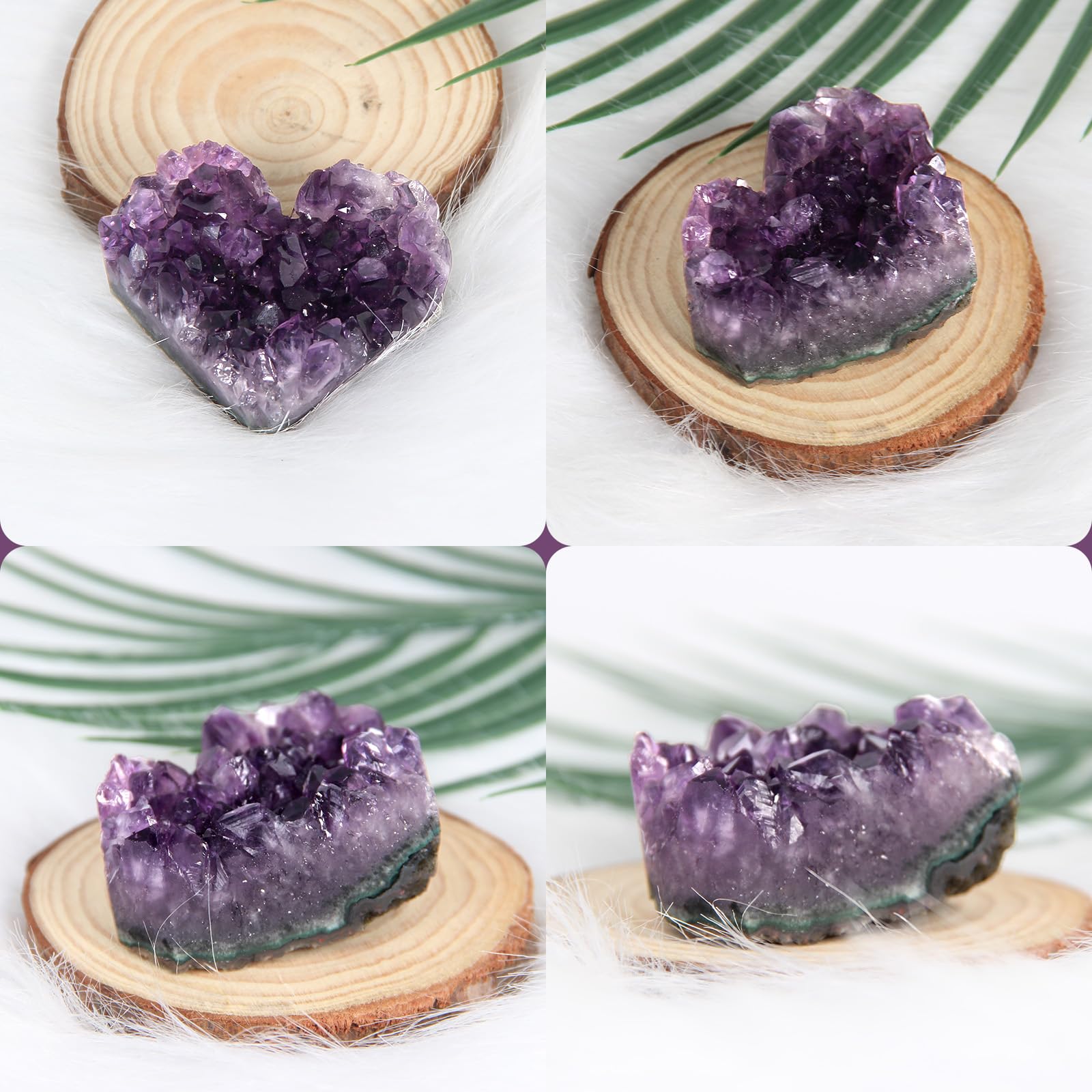 Orientrea natural crystal heart cluster supports focus during meditation sessions.