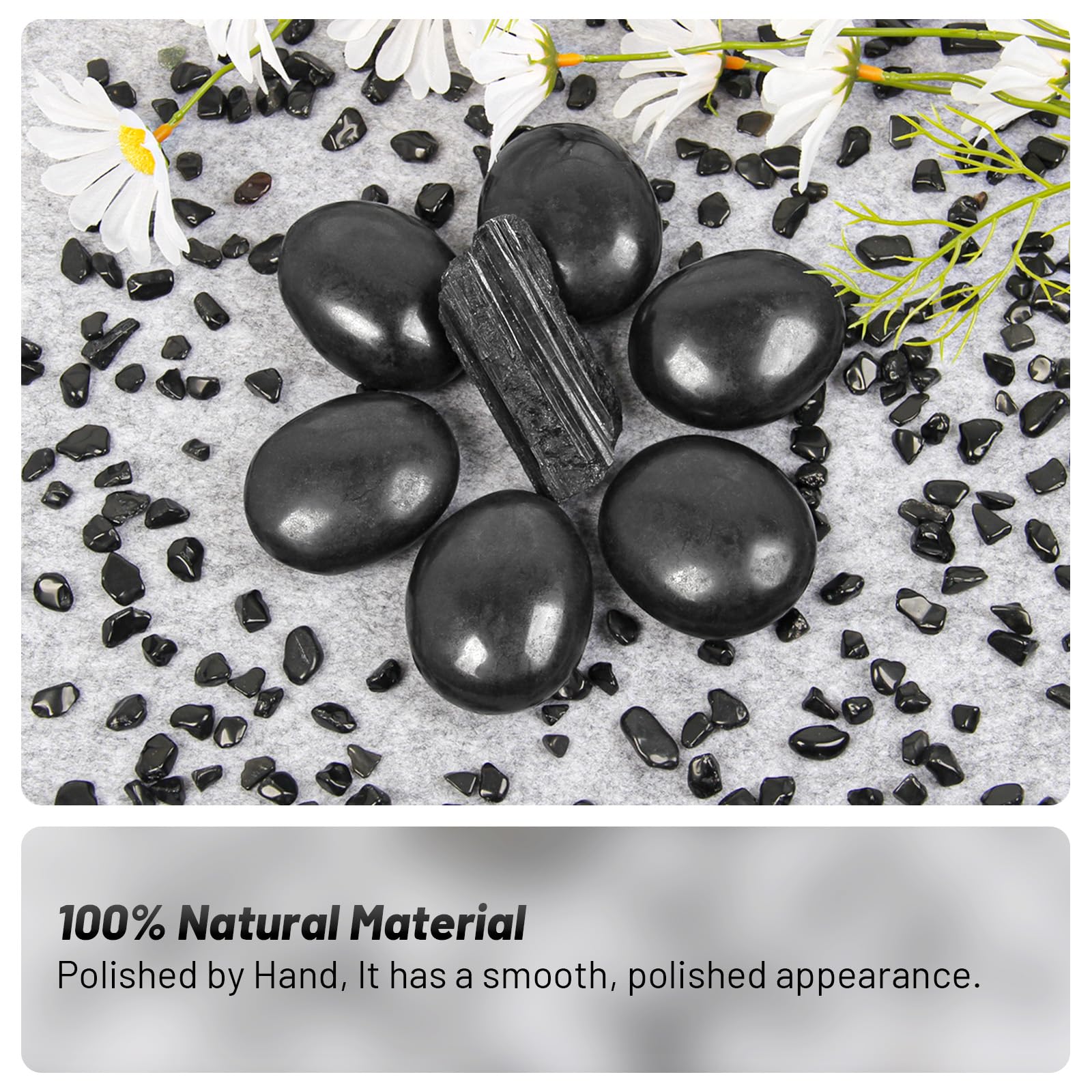 Packaging of Orientrea palm stones shown as a gift-ready set.