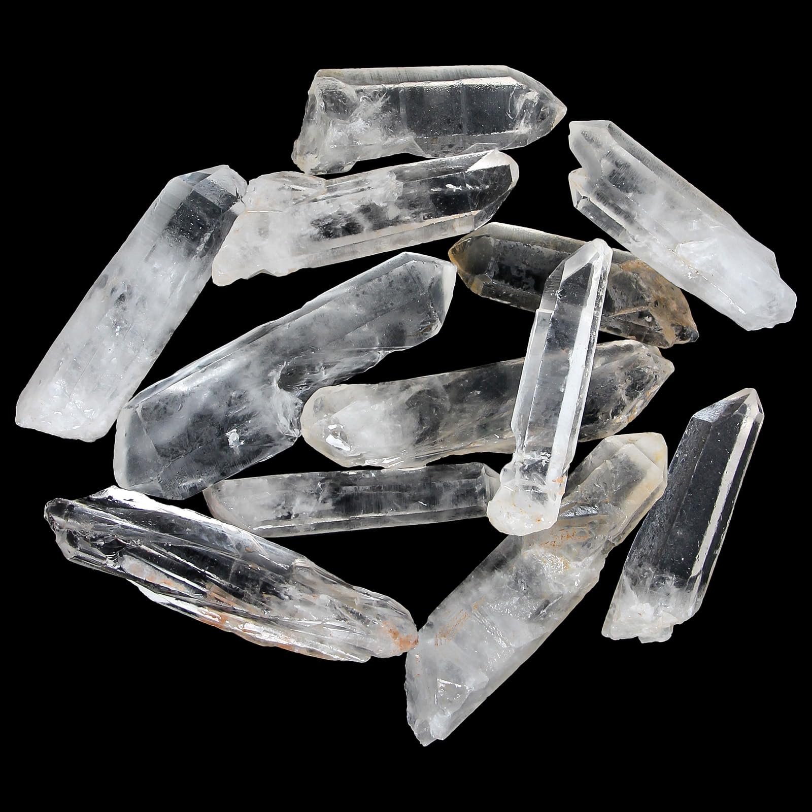 Orientrea raw clear quartz point for energy amplification during meditation.
