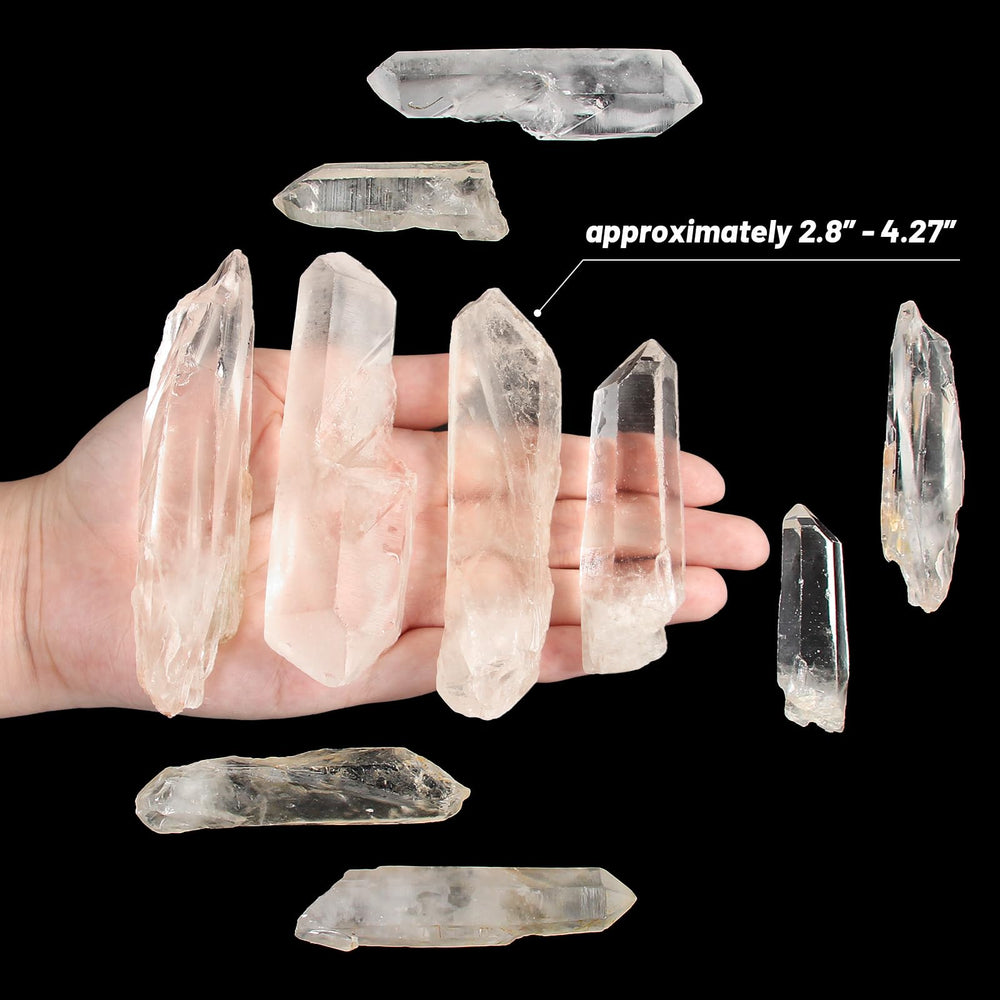Orientrea large clear quartz point for crystal grids and spiritual focus.
