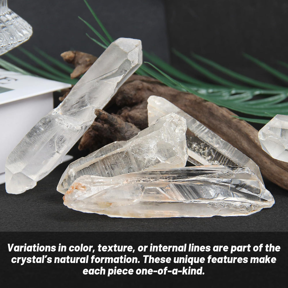 Orientrea rough clear quartz point for Reiki and chakra balancing.