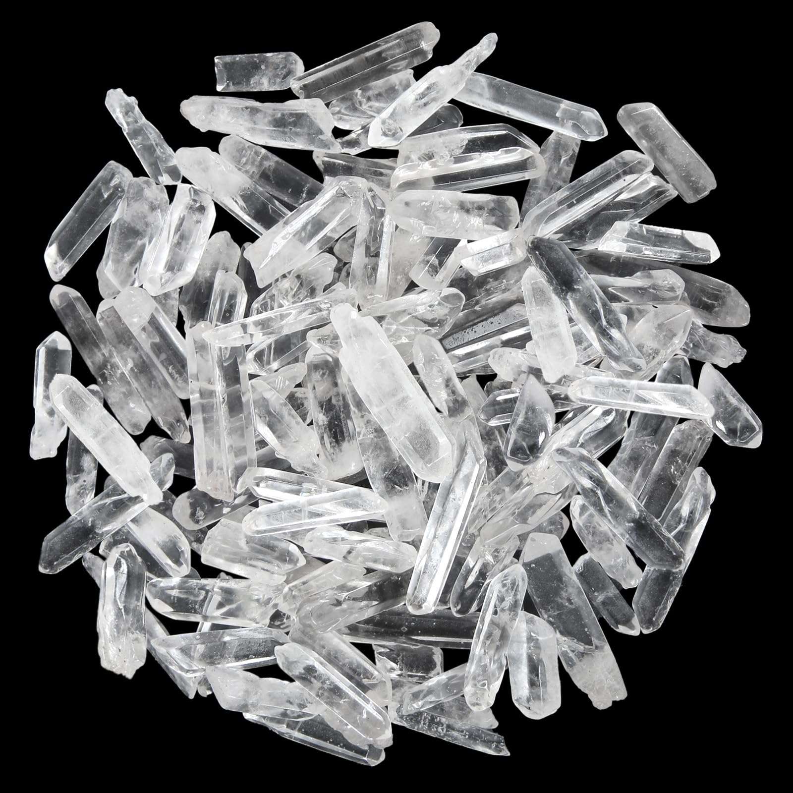 Orientrea clear quartz point, 0.6–1.38 inches, ideal for crystal grids and decorative displays