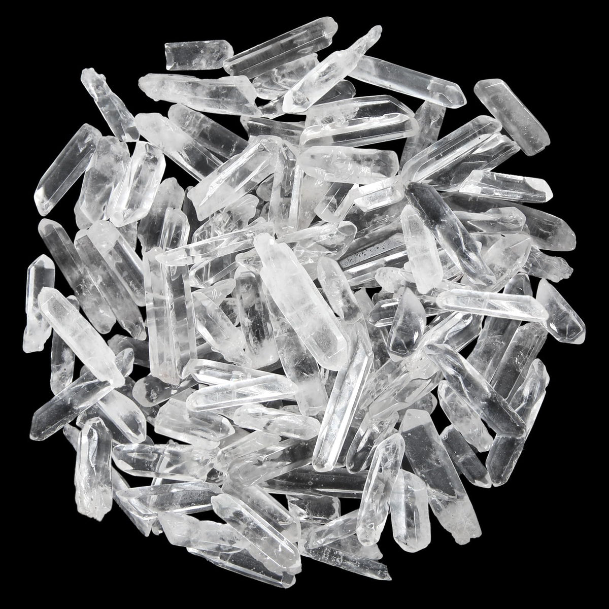 Orientrea clear quartz point, 0.6–1.38 inches, ideal for crystal grids and decorative displays