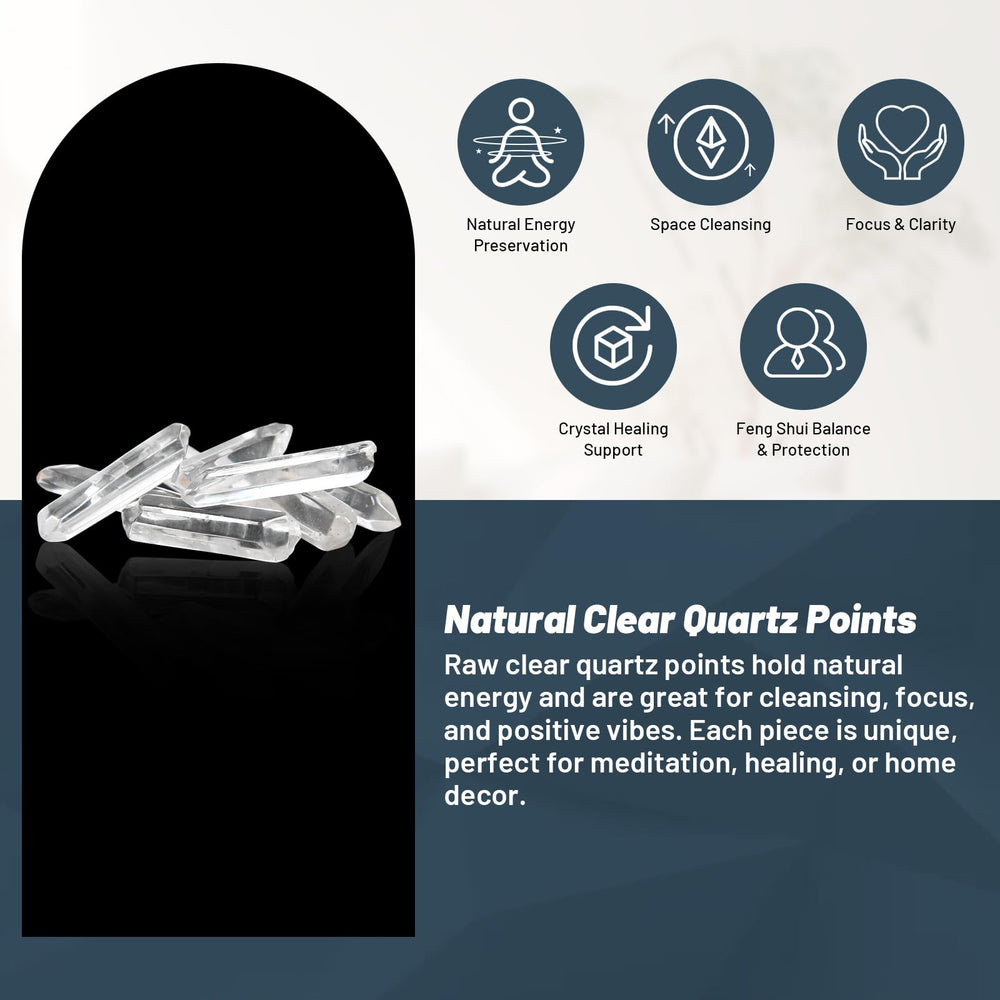 Orientrea clear quartz wand bulk pack for DIY crystal art and wrapping