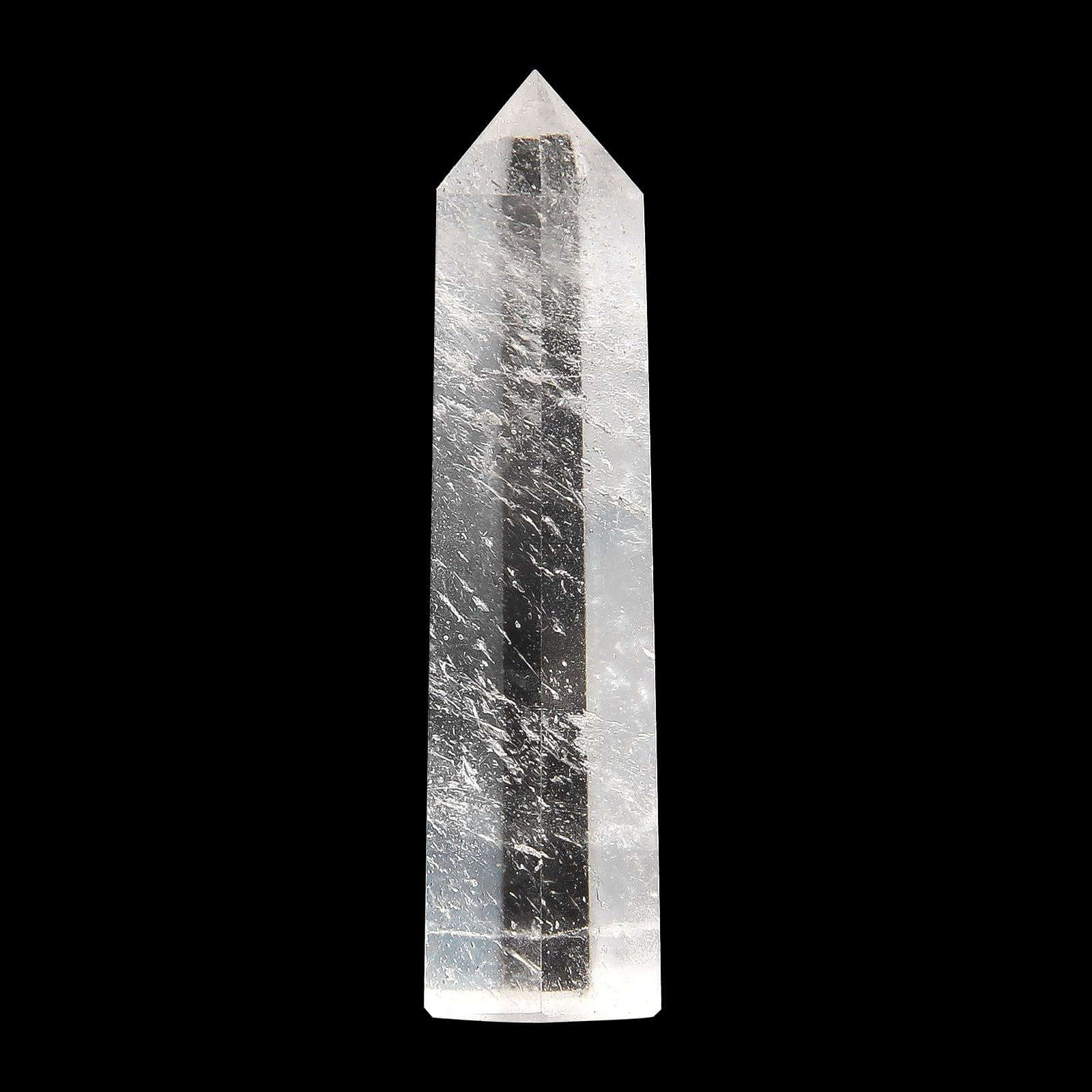 Orientrea Clear Quartz Wand close-up with a smooth polished tip.